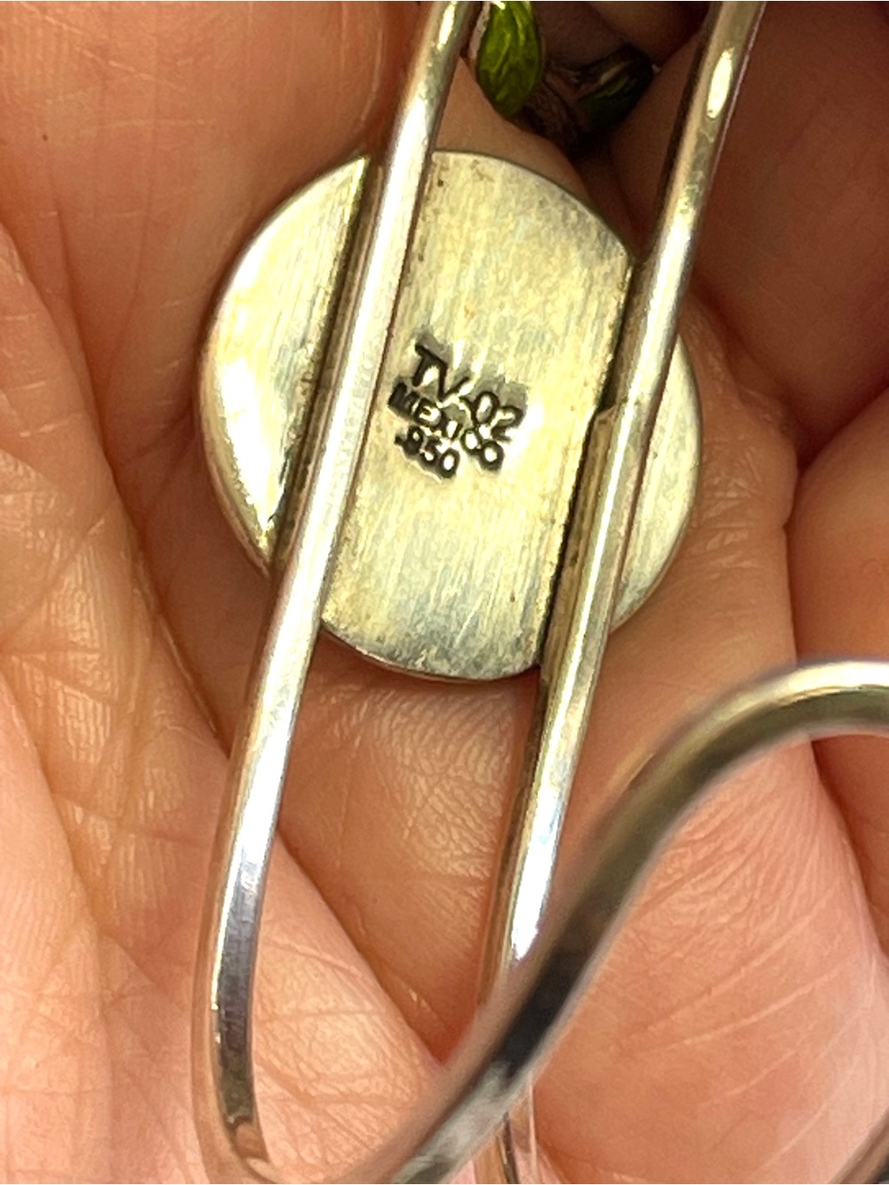 Vintage Taxco 950 Sterling Silver Aztec Medallion Cuff Bracelet - Picture 4 of 4